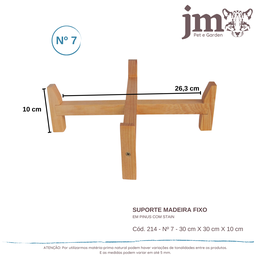 Suporte Fixo Rasteiro de Madeira para Vaso de Planta N°7 - 4
