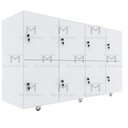 Ver imagem 4 de ESCANINHO GUARDA VOLUMES LOCKER 8 PORTAS COM RODÍZIO M520.B MUNDI MOVEIS