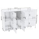 Ver imagem 2 de ESCANINHO GUARDA VOLUMES LOCKER 8 PORTAS COM RODÍZIO M520.B MUNDI MOVEIS