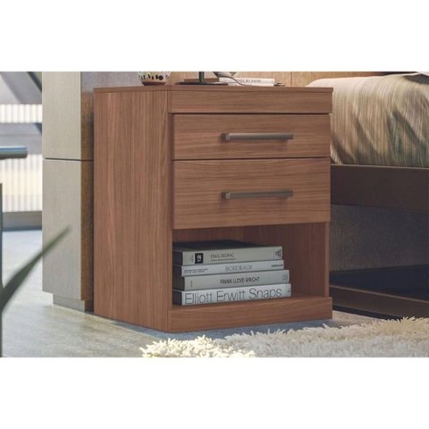 Mesa Cabeceira Infantil Havana C- 2 Gavetas Atacama-jatobá - Santos Andirá