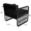 Ver imagem 5 de Conjunto 2 Poltronas Área Externa Corda Náutica Santiago Preto-preto