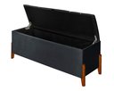 Ver imagem 3 de Recamier Baú Decorativo Roma 1,30m Premium Sofá para Cama Casal Estilo Estofado Cor Cinza