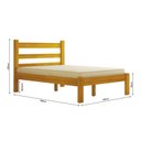 Ver imagem 2 de Cama Casal em Madeira Maciça Reforçada Rubi Mel Nemargi