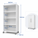 Ver imagem 5 de Armário Multiuso Branco 2 Portas Organizador para Lavanderia Cozinha Escritório e Sapateira