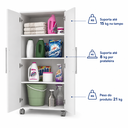 Ver imagem 6 de Armário Multiuso Branco 2 Portas Organizador para Lavanderia Cozinha Escritório e Sapateira