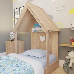 Mini Cama Infantil 1 Prateleira Casinha - 6