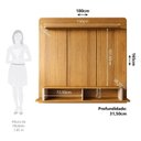 Ver imagem 3 de Painel Home para TV até 70 Polegadas 165x180cm Orgânico com 2 Portas Dionisio Espresso Móveis