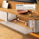Ver imagem 6 de Painel Home para TV até 70 Polegadas 165x180cm Orgânico com 2 Portas Dionisio Espresso Móveis
