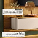 Ver imagem 5 de Painel Home para TV até 70 Polegadas 165x180cm Orgânico com 2 Portas Dionisio Espresso Móveis