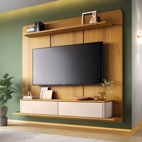 Estante Painel Home Suspenso para TV até 70" Polegadas com 2 Portas Dionisio Espresso Móveis