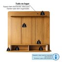 Ver imagem 7 de Painel Home para TV até 70 Polegadas 165x180cm Orgânico com 2 Portas Dionisio Espresso Móveis