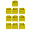 Ver imagem 1 de Kit 10 Poltronas Decorativa Tilla Suede Amarelo - Twdecora