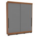 Ver imagem 2 de Roupeiro Solteiro Lisboa 2 Portas de Correr 177x213cm Freijó/Cinza 240844
