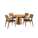 Ver imagem 2 de Mesa Redonda 130cm com 4 Cadeiras Lana Móveis Rafana