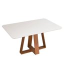 Ver imagem 1 de Mesa de Jantar Retangular 160cm Kiara D04 Freijó/Off White - Mpozenato