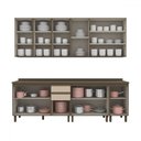 Ver imagem 3 de Cozinha Compacta Reflecta 12 Portas 2 Gavetas com Vidro 100% Mdf Duna/cristal - Henn