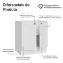 Ver imagem 3 de Balcão de Cozinha 70 cm 2 Portas (sem Tampo) Branco Vik Madesa
