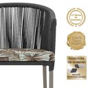 Ver imagem 3 de Mesa com 6 Cadeiras de Jantar Roma 120cm e Noronha em Alumínio Fendi Corda Náutica Estofado 6 Trama