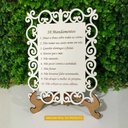 Ver imagem 6 de Quadro Decorativo MDF 20cm x 28cm para Sala de Estar 10 Mandamentos M01 Branco e Cru - Annie Decor