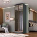 Ver imagem 1 de Guarda Roupa Ravi em Mdf 81x232,2cm 2 Portas Reflecta Grafitto 1111