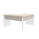 Ver imagem 2 de Mesa em L para Escritório 125x125 Pandin P25 - Nogueira/Branco
