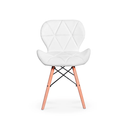 Ver imagem 2 de Par 2x Cadeira de Jantar Charles Eames Eiffel Slim Estofada Branco