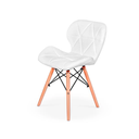 Ver imagem 3 de Par 2x Cadeira de Jantar Charles Eames Eiffel Slim Estofada Branco
