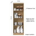 Ver imagem 4 de Armário Multiuso 2 Portas 3 Prateleiras Maré Aramóveis