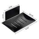 Ver mais imagens de Saboneteira Luxo Banheiro Porta Sabonete Aço Inox 304 Cor Preto Brinovar