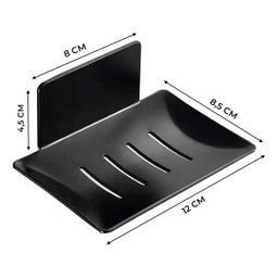 Saboneteira Luxo Banheiro Porta Sabonete Aço Inox 304 Cor Preto Brinovar - 8