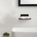 Ver imagem 4 de Saboneteira Luxo Banheiro Porta Sabonete Aço Inox 304 Cor Preto Brinovar