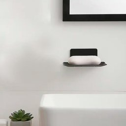 Saboneteira Luxo Banheiro Porta Sabonete Aço Inox 304 Cor Preto Brinovar - 4