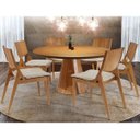 Ver imagem 1 de Mesa Redonda 130cm com 6 Cadeiras Lana Móveis Rafana
