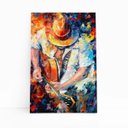 Ver imagem 1 de Homem Tocando Violão Arte Colorido Quadro Canvas 120x80cm