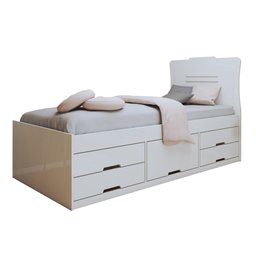 Cama Solteiro 5 Gavetas Júlia Conquista Moveis - 6