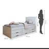Cama Solteiro 5 Gavetas Júlia Conquista Moveis - 5