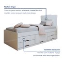 Ver imagem 4 de Cama Solteiro 5 Gavetas Júlia Conquista Moveis