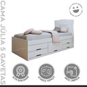 Ver imagem 2 de Cama Solteiro 5 Gavetas Júlia Conquista Moveis
