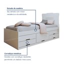 Ver imagem 7 de Cama Solteiro 5 Gavetas Júlia Conquista Moveis Branco