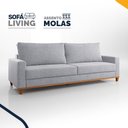 Ver imagem 7 de Sofá Living 4 Lugares Molas Fibra Siliconada Enseada Linho - Almofadas Removíveis 220cm