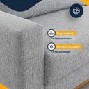 Ver imagem 6 de Sofá Living 4 Lugares Molas Fibra Siliconada Enseada Linho - Almofadas Removíveis 220cm