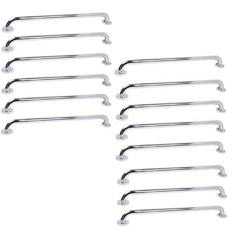 Alça de Apoio 70cm Barra Inox Kit 14 Unidades Idoso Deficiente Banheiro Box Parede Segurança