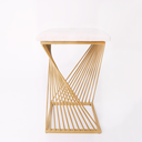 Ver imagem 2 de Banqueta Oceam Baixa 48cm em Metal Dourado