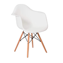 Ver imagem 1 de Cadeira Charles Eames Eiffel com Braço Branco Polipropileno Cozinha Área de Lazer Recepção