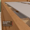 Ver imagem 6 de Bicama Solteiro Athenas com 2 Gavetas Amêndoa/Off White - Móveis Lopas