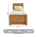 Ver imagem 5 de Bicama Solteiro Athenas com 2 Gavetas Amêndoa/Off White - Móveis Lopas