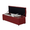 Ver imagem 3 de Báu calçadeira sapateira Dubai 1.28 Tamanho Viúva-Suede vermelho GAT MAGAZINE