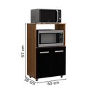 Ver imagem 3 de Balcao Multiuso com Nicho Tais Savana Preto Mobbs