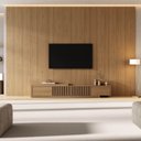 Ver imagem 2 de Rack Extensível Ripado com Painel TV 86 Polegadas Planejado 360x230cm Aruá CabeCasa MadeiraOriginals Marrom