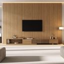 Ver imagem 1 de Rack com Painel Ripado Extensível para TV até 86 Polegadas 360cmx230cm Aruá CabeCasa MadeiraOriginals